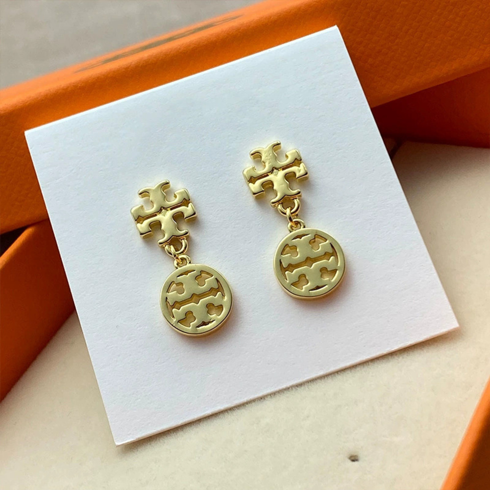 Tory Burch Two Tone Gold Round Pendant